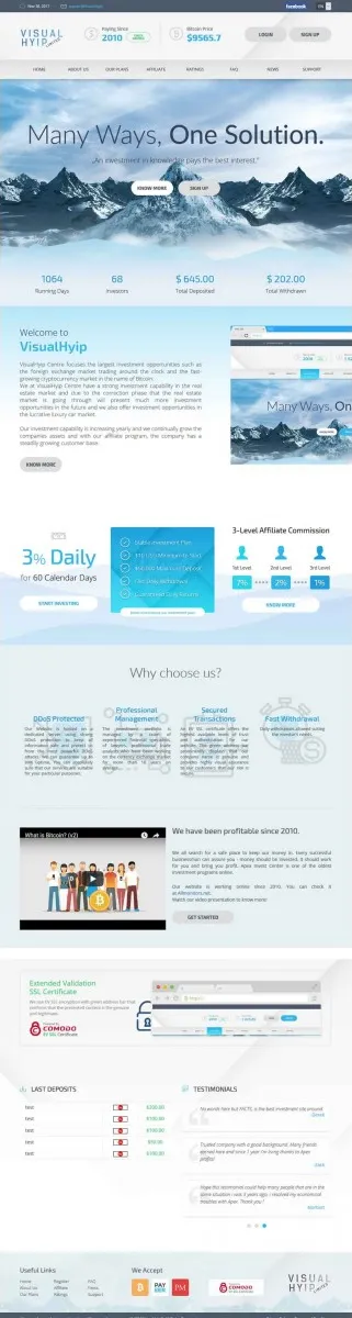 Investment Hyip Template ID - ZVPT1235 Preview