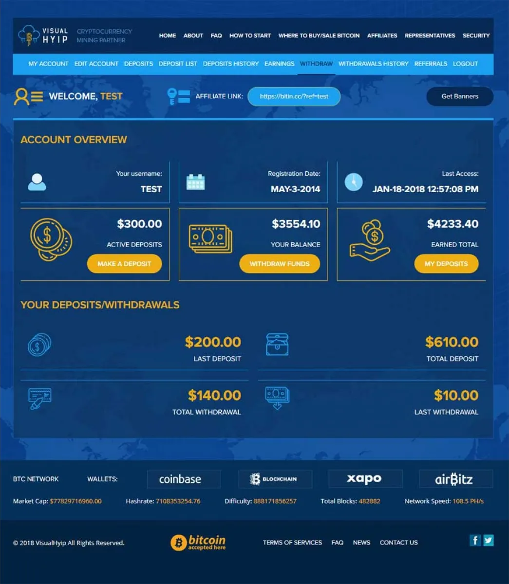 Investment Hyip Template ID - ZVPT1249 demo Page 3