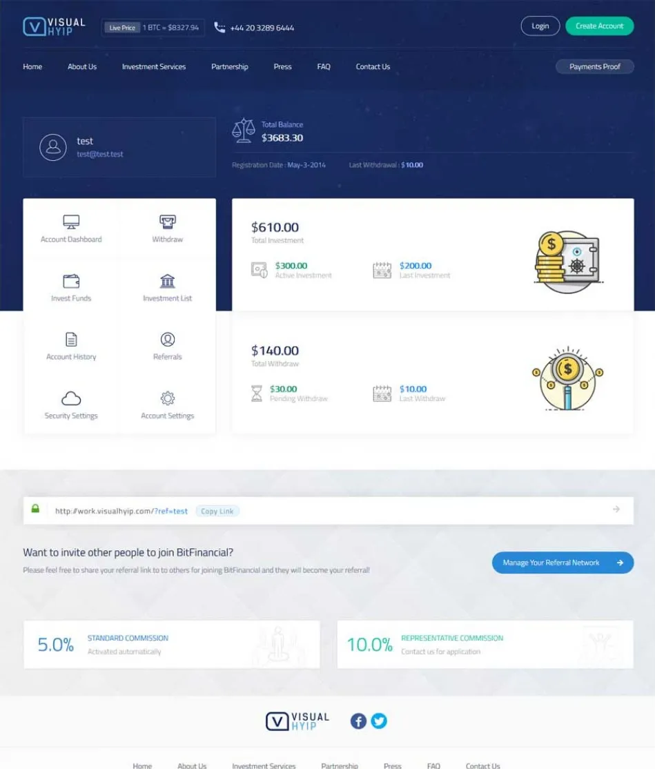 Investment Hyip Template ID - ZVPT1250 demo Page 3