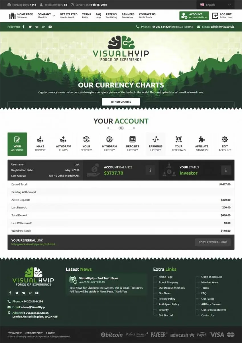 Investment Hyip Template ID - ZVPT1251 demo Page 2