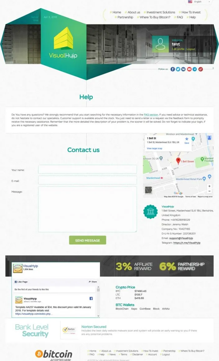 Investment Hyip Template ID - ZVPT1254 demo Page 4