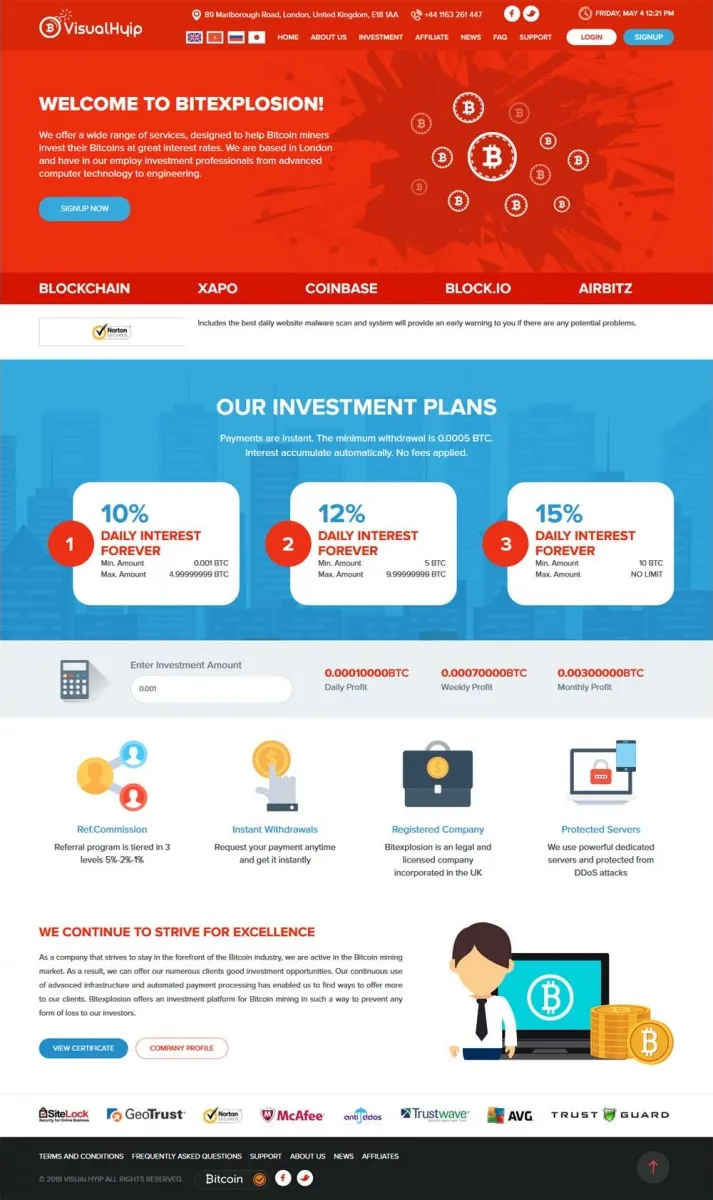 Investment Hyip Template ID - ZVPT1257 Preview
