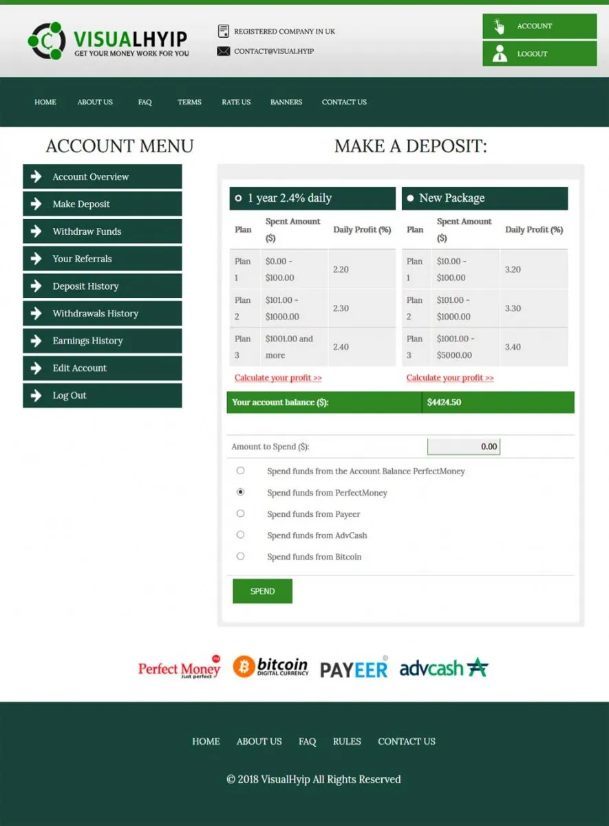 Investment Hyip Template ID - ZVPT1270 demo Page 3