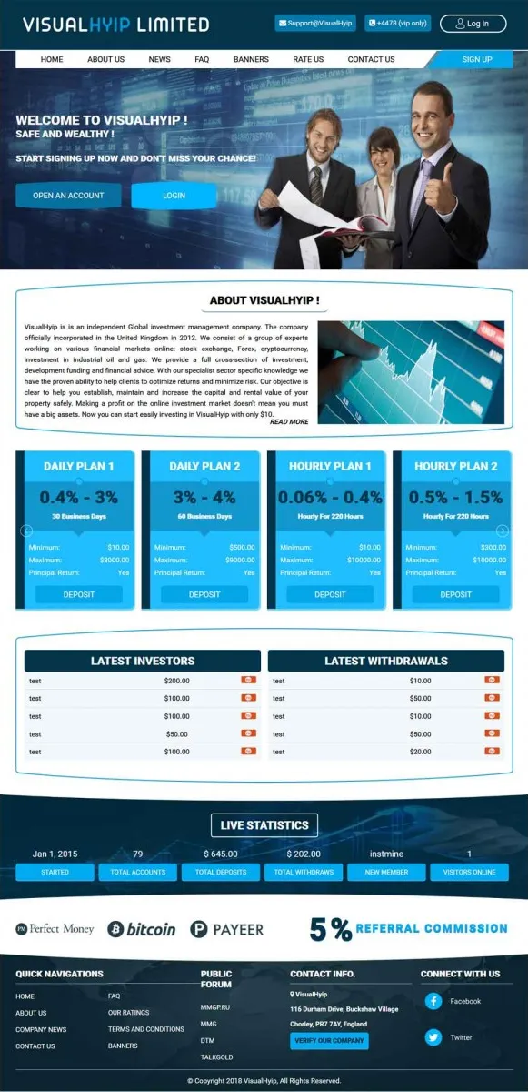 Investment Hyip Template ID - ZVPT1272 Preview