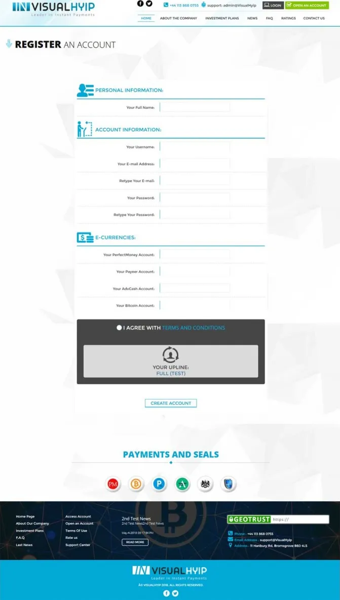 Investment Hyip Template ID - ZVPT1277 demo Page 2