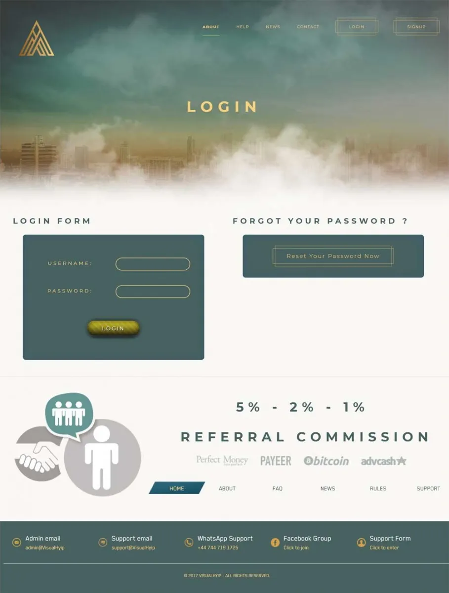 Investment Hyip Template ID - ZVPT1280 demo Page 2