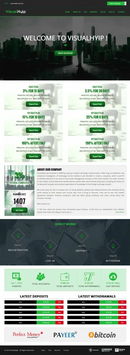 Investment Hyip Template ID - ZVPT1287 Preview