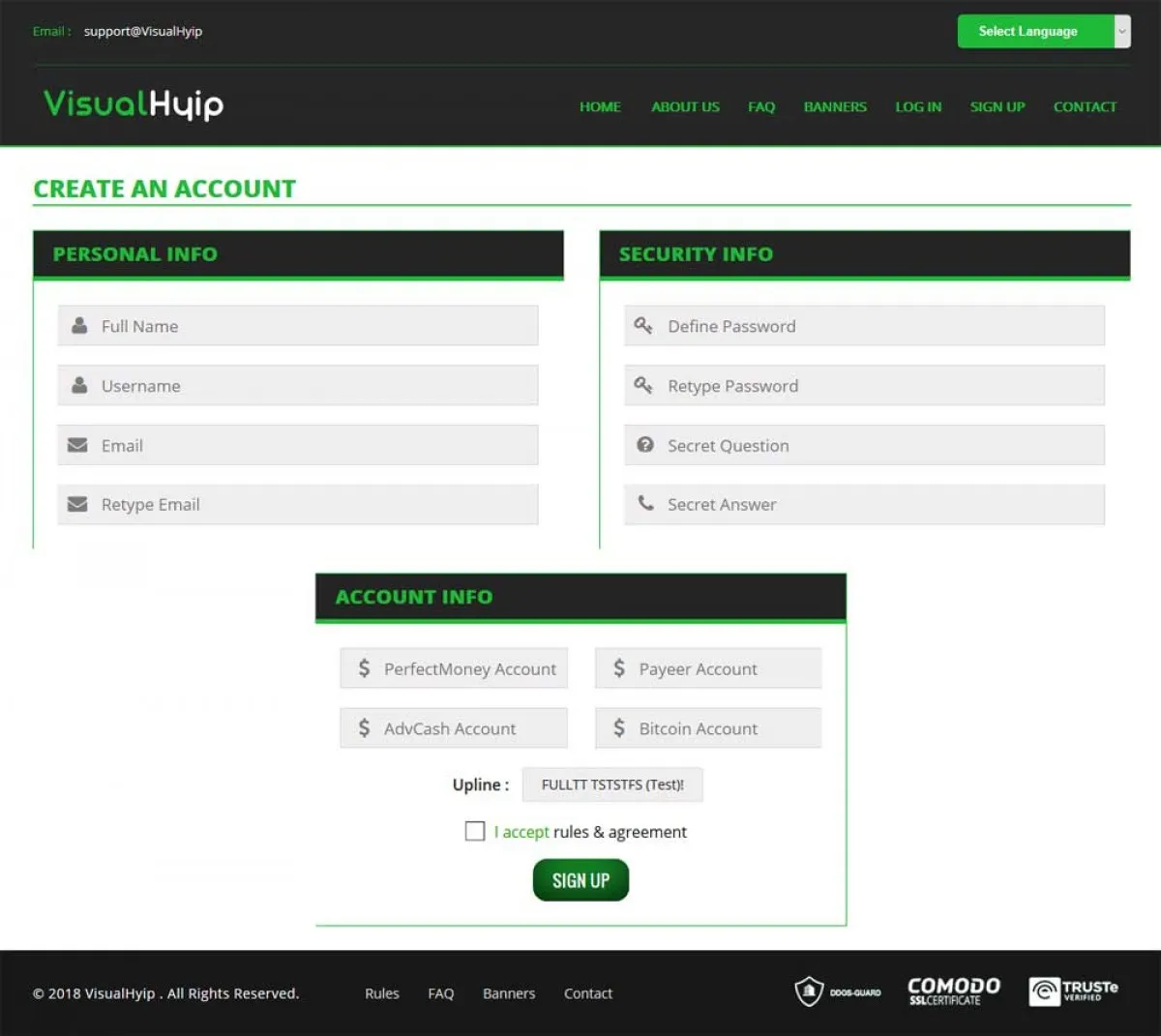Investment Hyip Template ID - ZVPT1287 demo Page 2