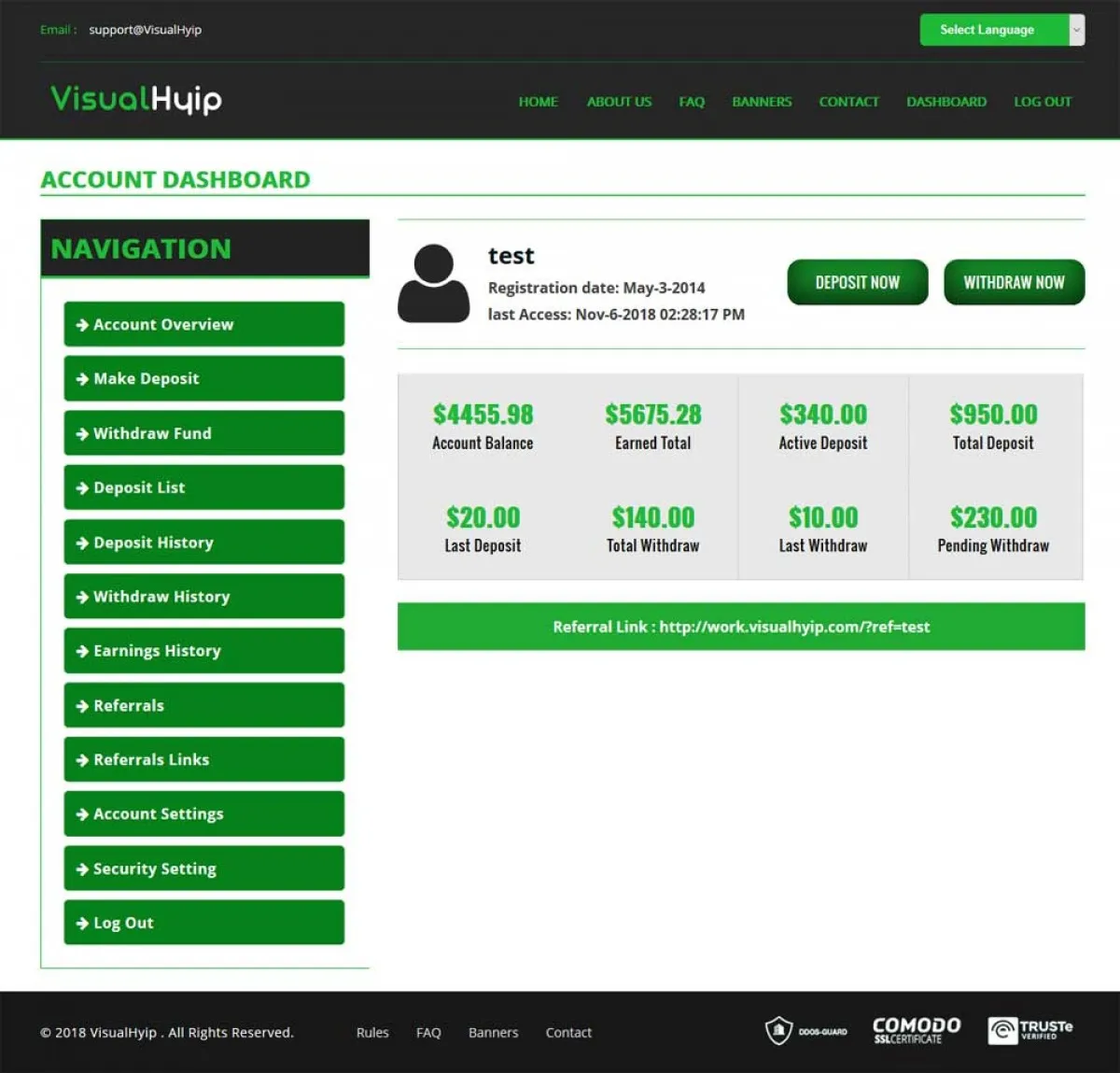 Investment Hyip Template ID - ZVPT1287 demo Page 3