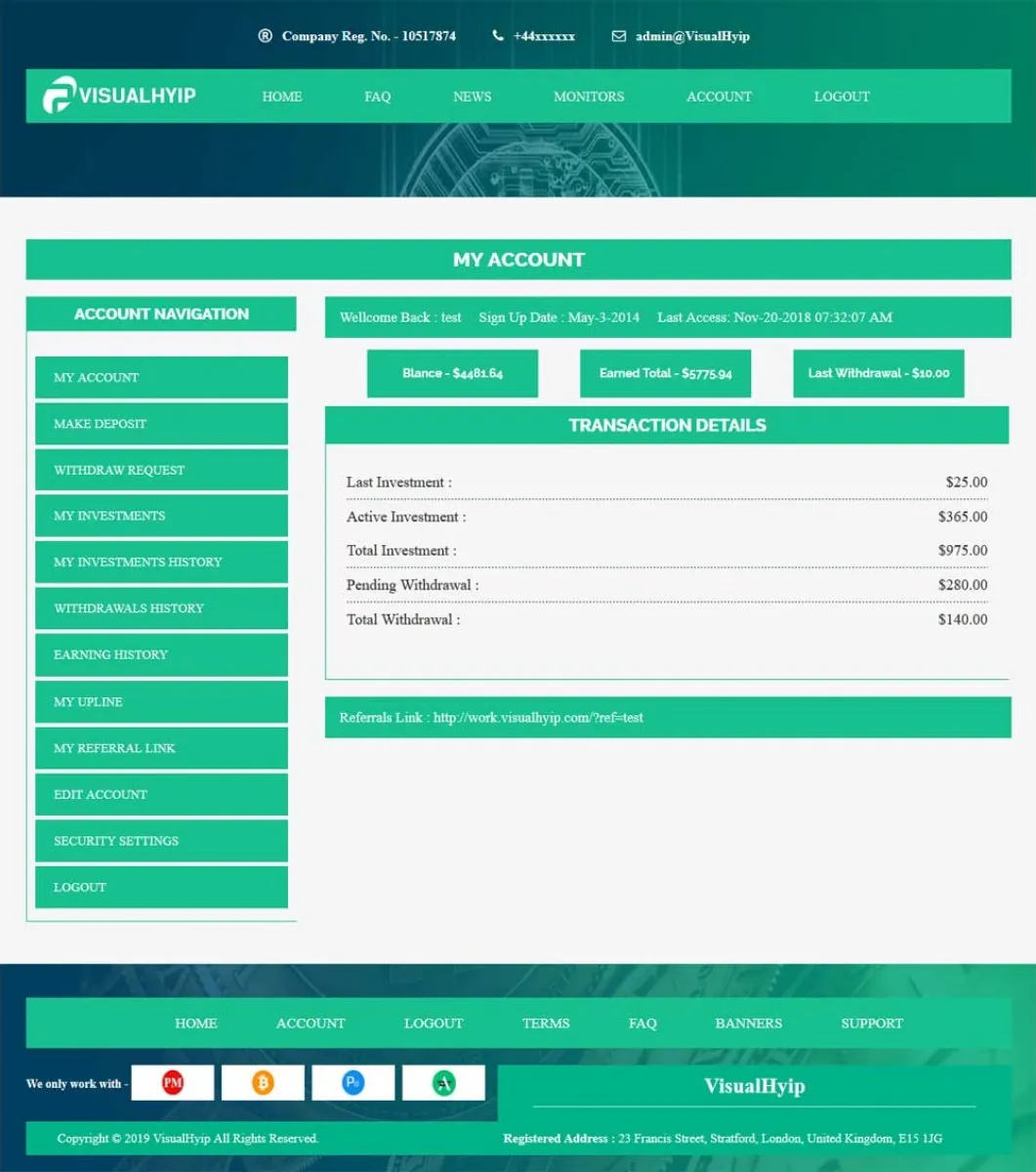 Investment Hyip Template ID - ZVPT1291 demo Page 3