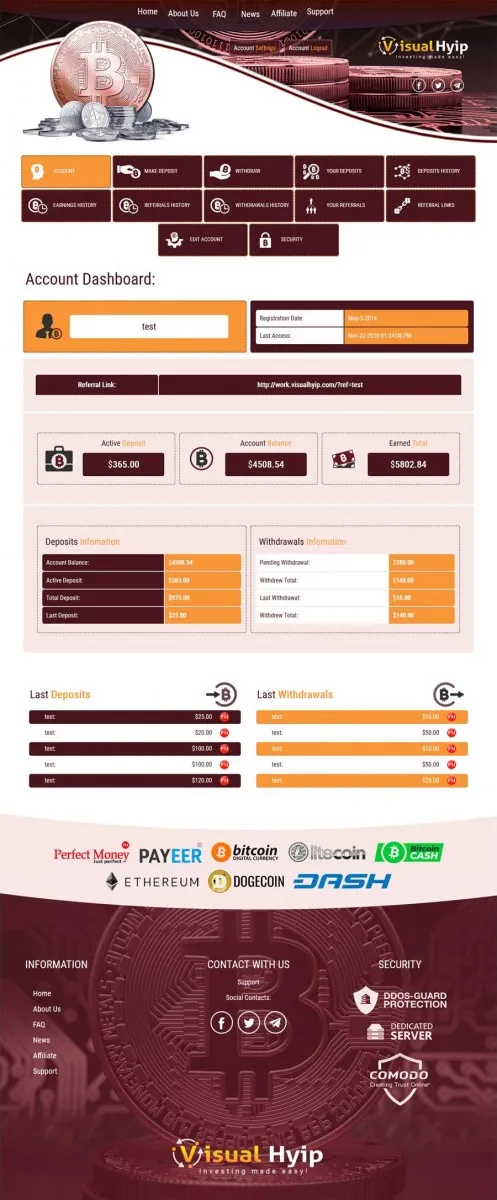 Investment Hyip Template ID - ZVPT1292 demo Page 3