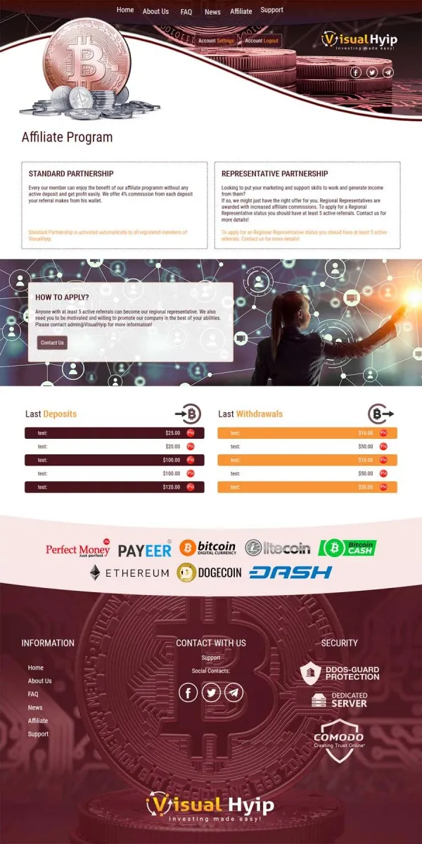 Investment Hyip Template ID - ZVPT1292 demo Page 4