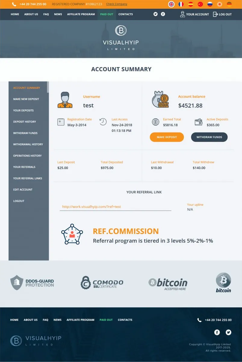 Investment Hyip Template ID - ZVPT1294 demo Page 3