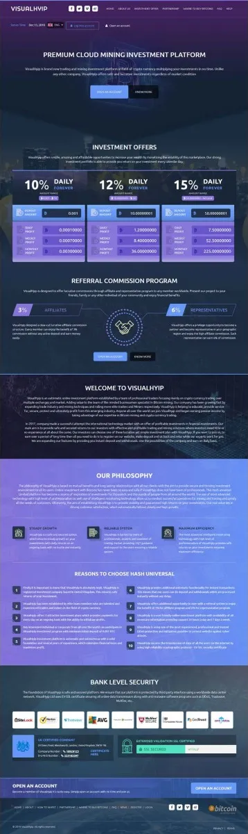 Investment Hyip Template ID - ZVPT1298 Preview