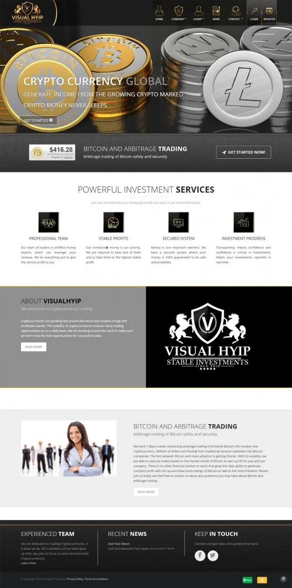 Investment Hyip Template ID - ZVPT1300 demo Page 1