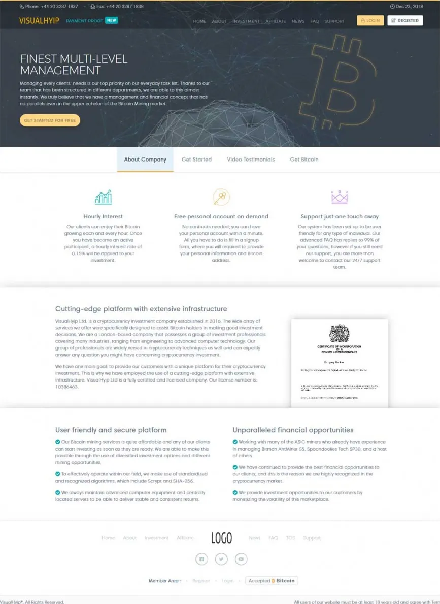 Investment Hyip Template ID - ZVPT1301 demo Page 3