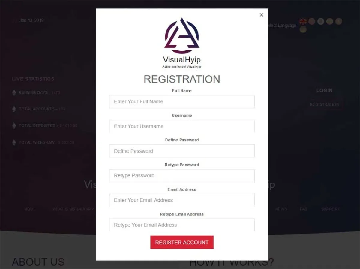 Investment Hyip Template ID - ZVPT1302 demo Page 2