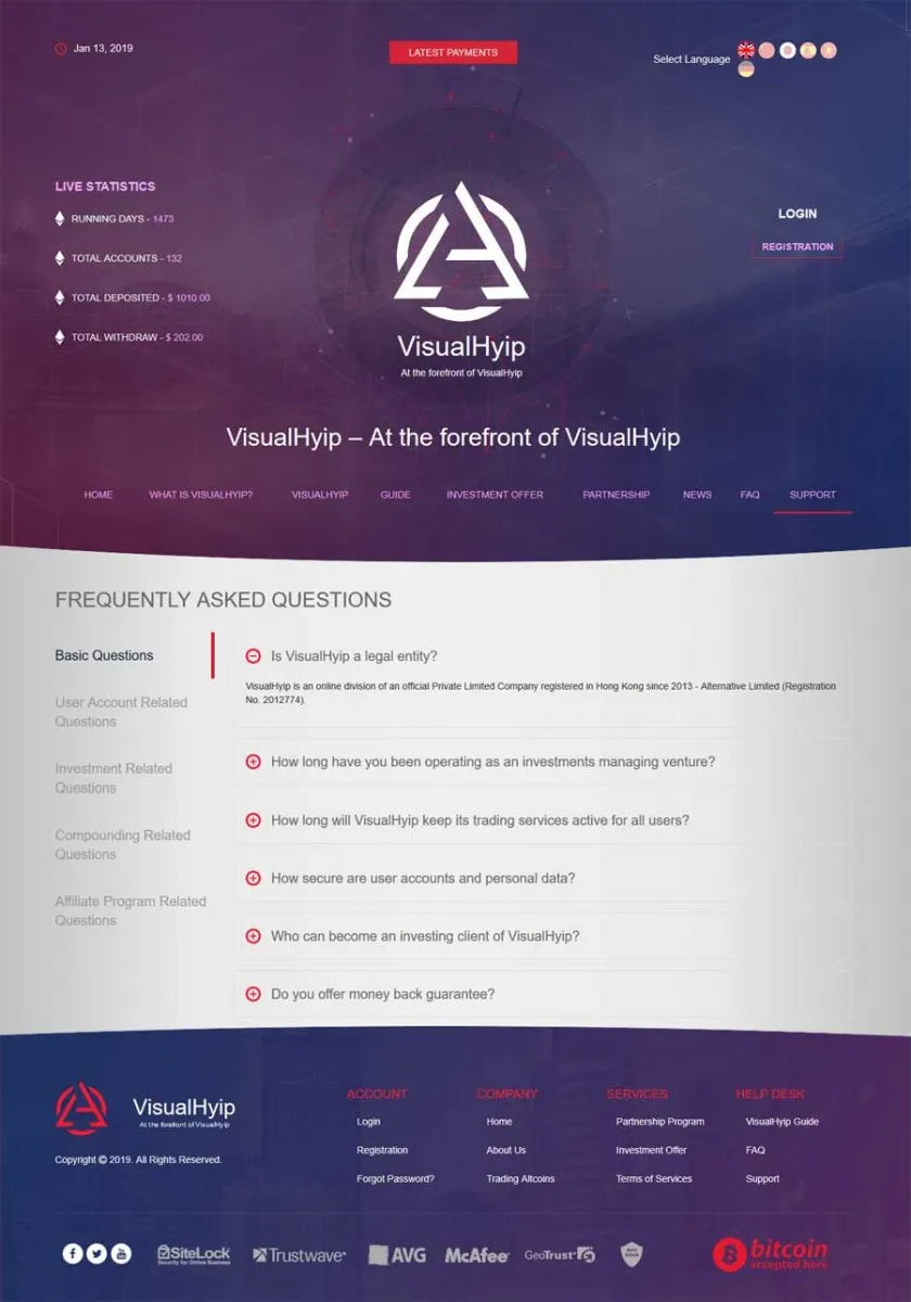 Investment Hyip Template ID - ZVPT1302 demo Page 3