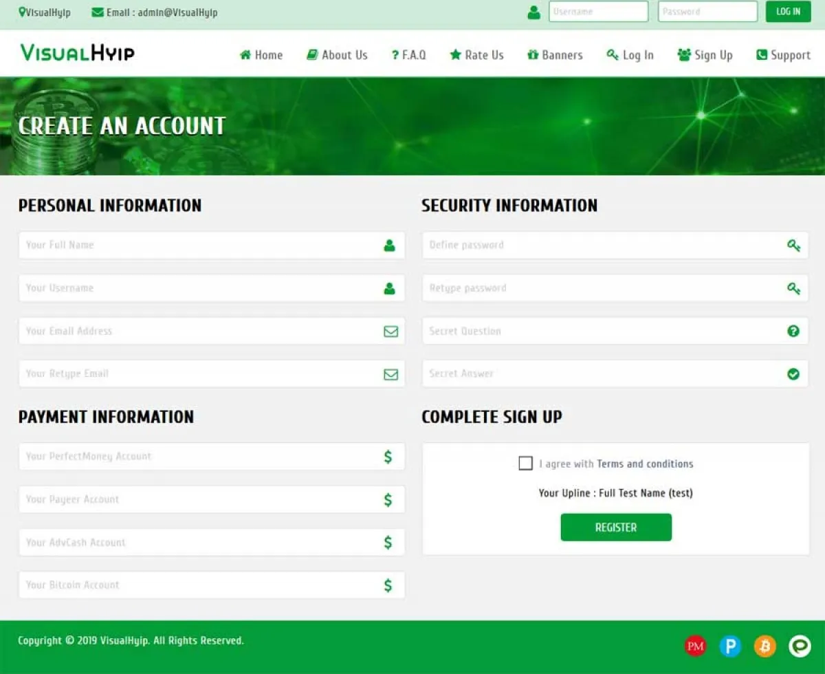 Investment Hyip Template ID - ZVPT1304 demo Page 2
