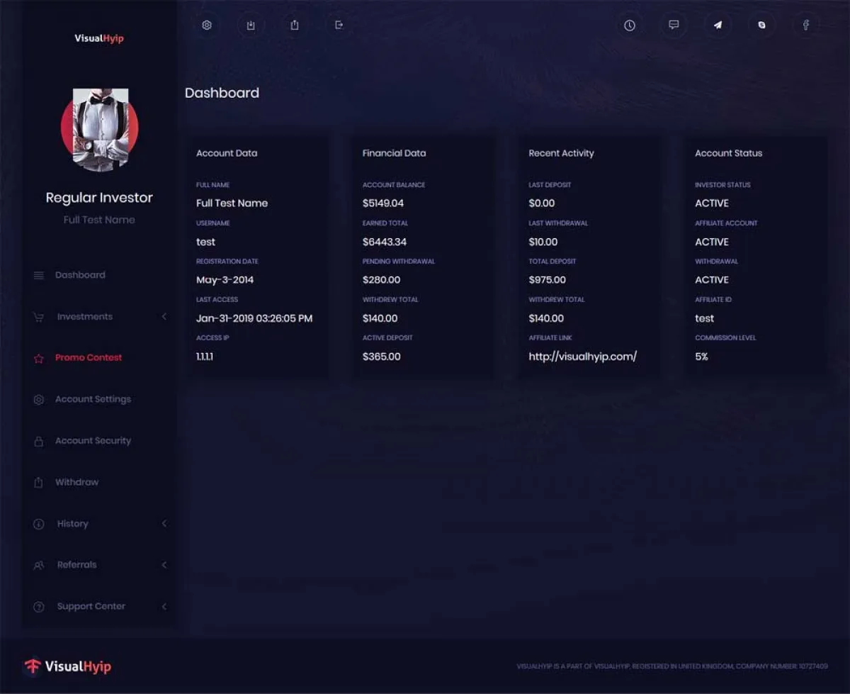Investment Hyip Template ID - ZVPT1309 demo Page 3