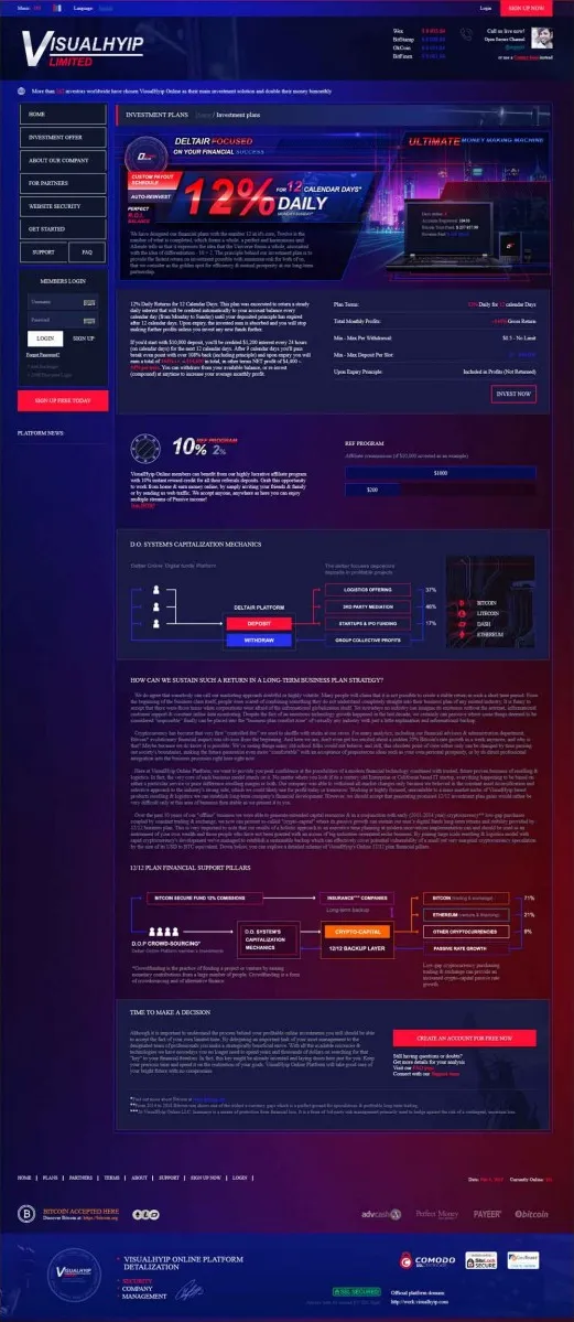 Investment Hyip Template ID - ZVPT1310 demo Page 2