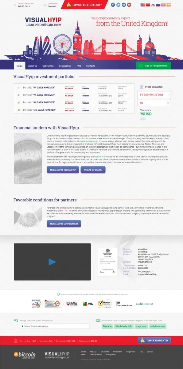 Investment Hyip Template ID - ZVPT1311 Preview