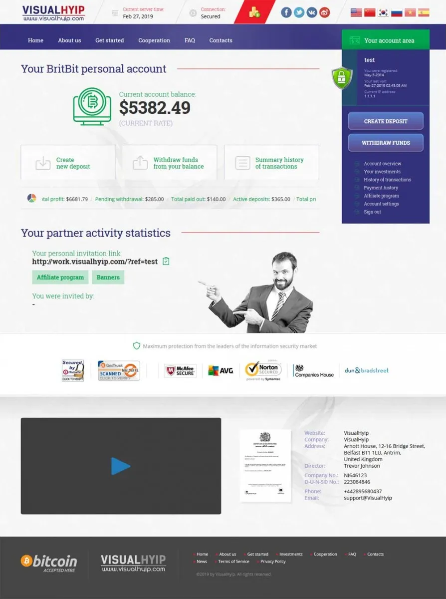 Investment Hyip Template ID - ZVPT1311 demo Page 3