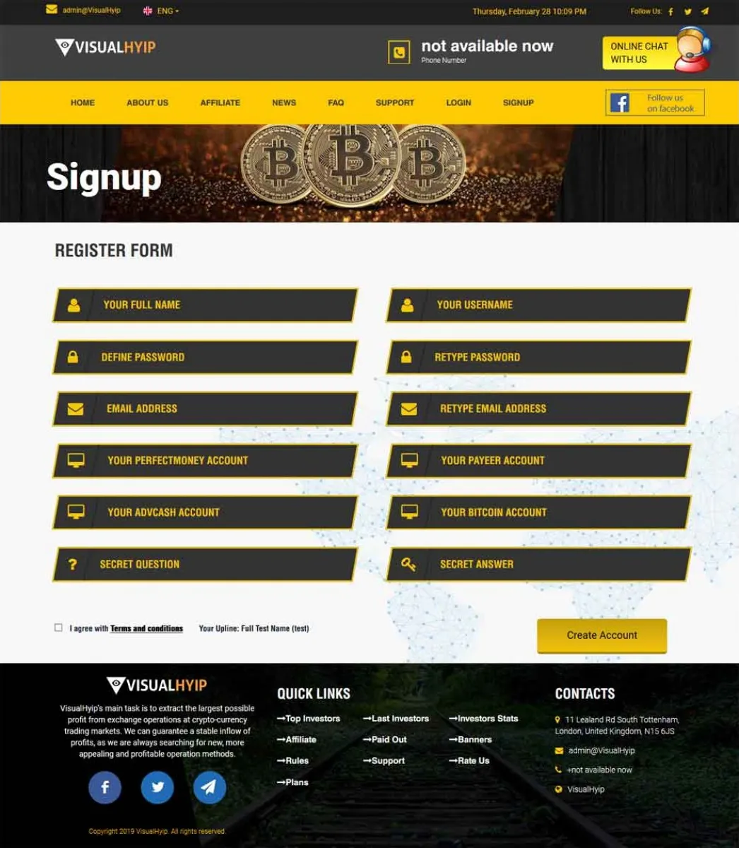 Investment Hyip Template ID - ZVPT1312 demo Page 2