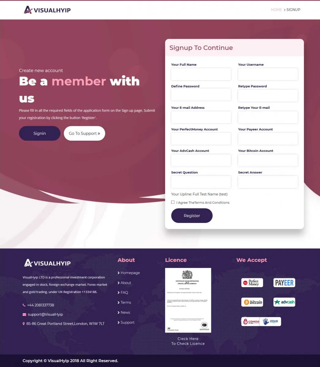 Investment Hyip Template ID - ZVPT1313 demo Page 2