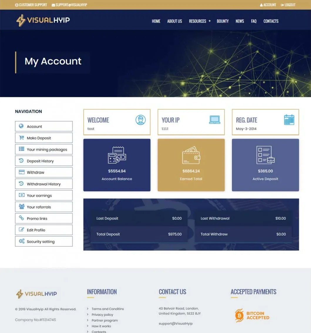 Investment Hyip Template ID - ZVPT1315 demo Page 3