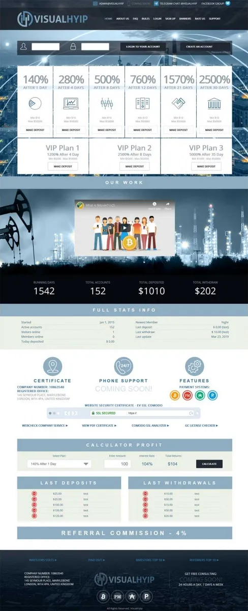 Investment Hyip Template ID - ZVPT1316 Preview