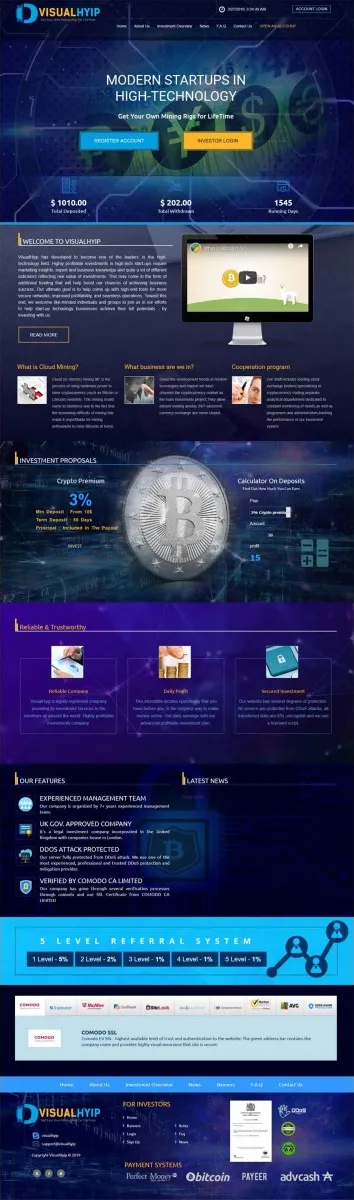 Investment Hyip Template ID - ZVPT1317 Preview