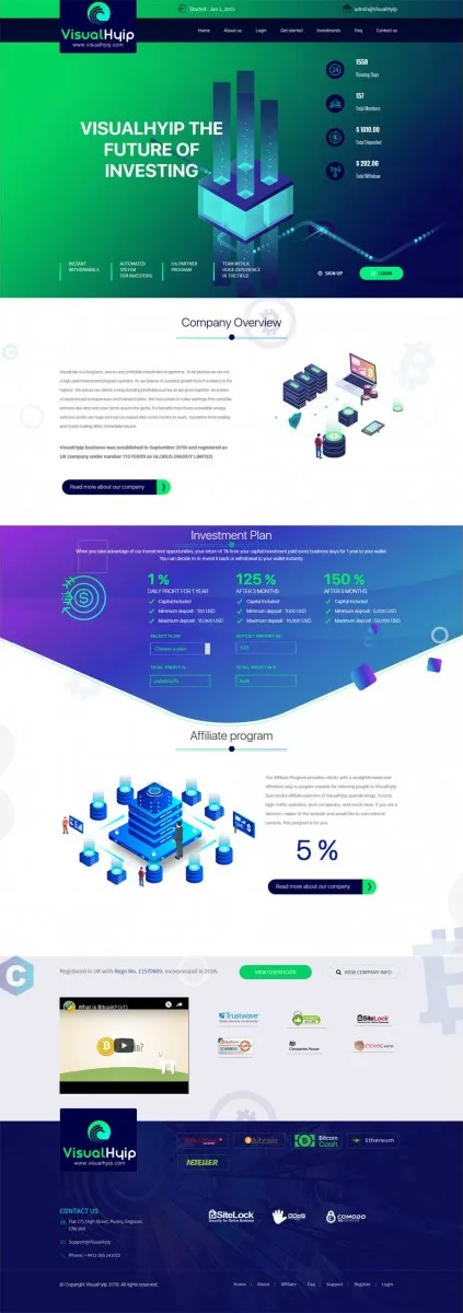 Investment Hyip Template ID - ZVPT1320 Preview