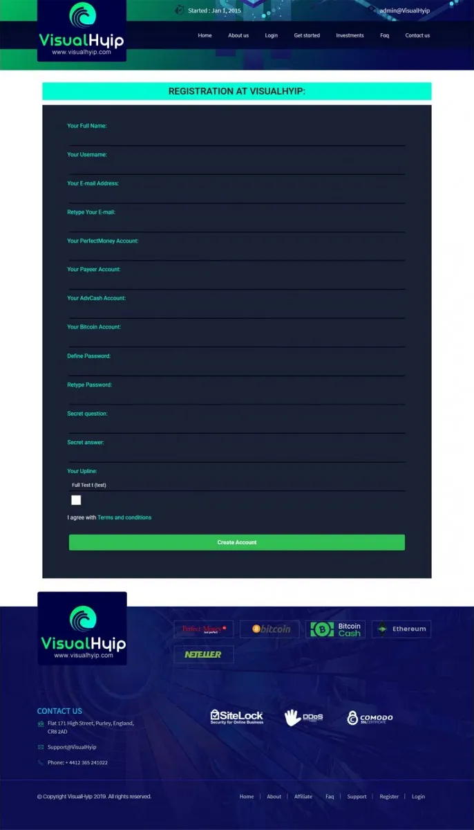 Investment Hyip Template ID - ZVPT1320 demo Page 2