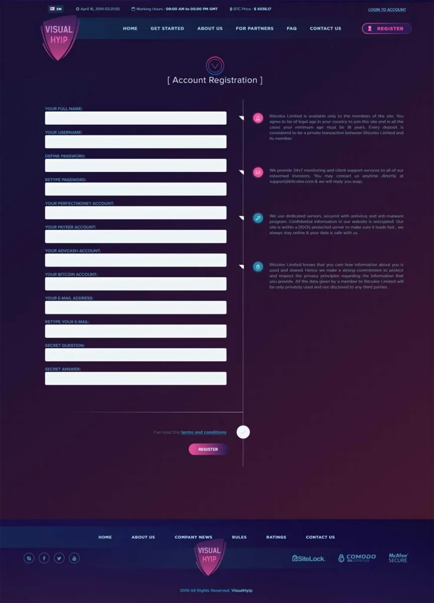 Investment Hyip Template ID - ZVPT1322 demo Page 2