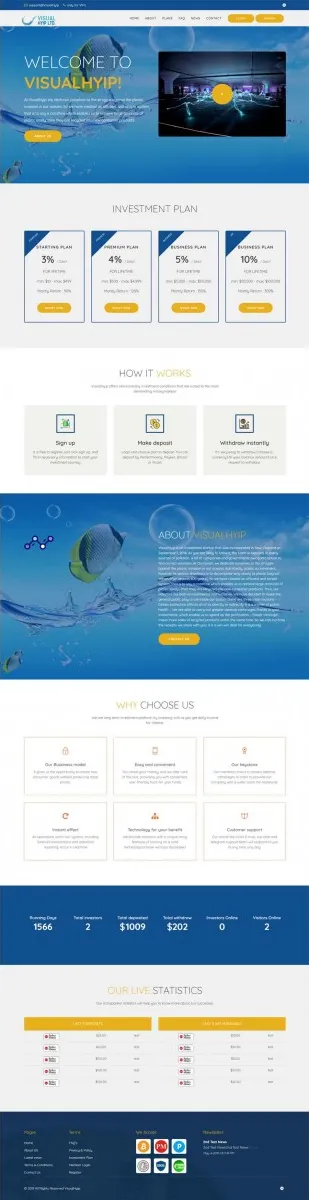 Investment Hyip Template ID - ZVPT1323 demo Page 1