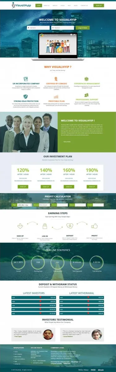 Investment Hyip Template ID - ZVPT1324 Preview