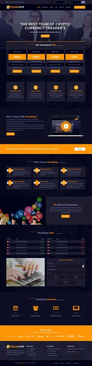 Investment Hyip Template ID - ZVPT1325 Preview