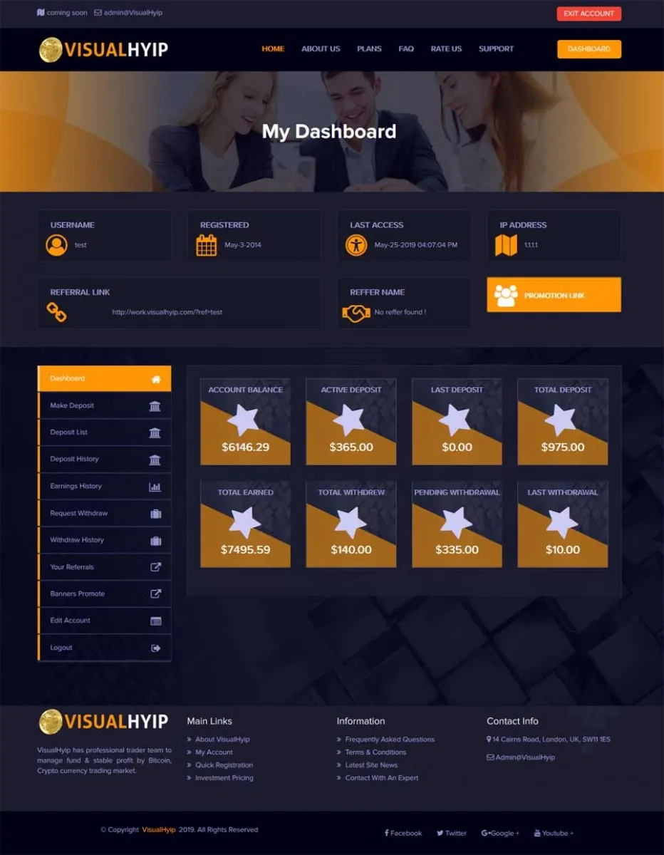 Investment Hyip Template ID - ZVPT1325 demo Page 3