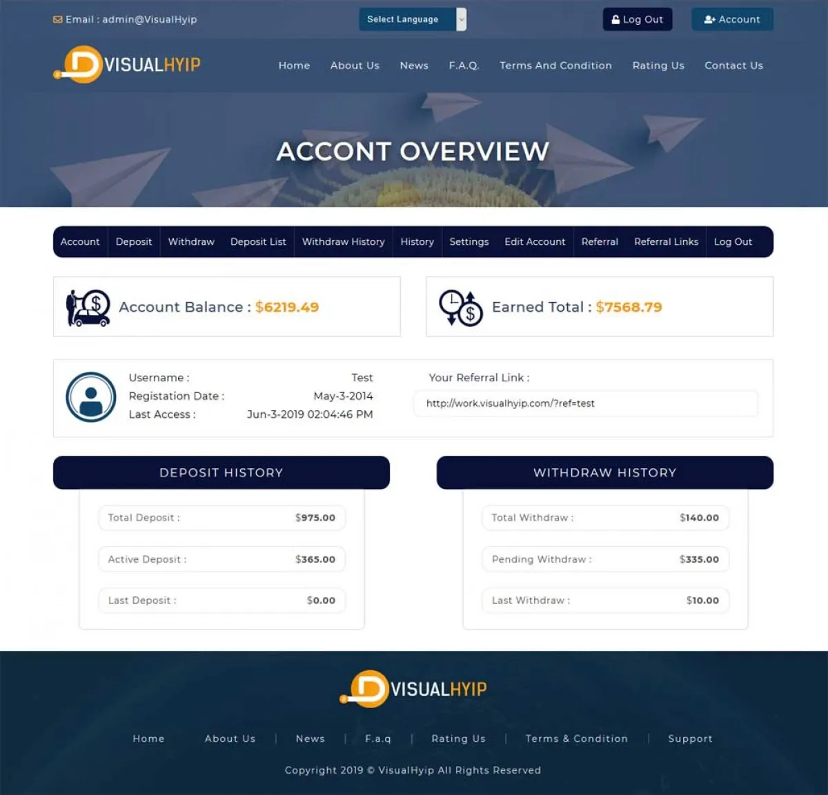 Investment Hyip Template ID - ZVPT1326 demo Page 3