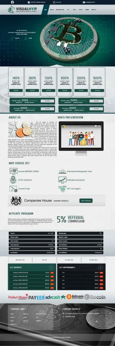 Investment Hyip Template ID - ZVPT1327 demo Page 1