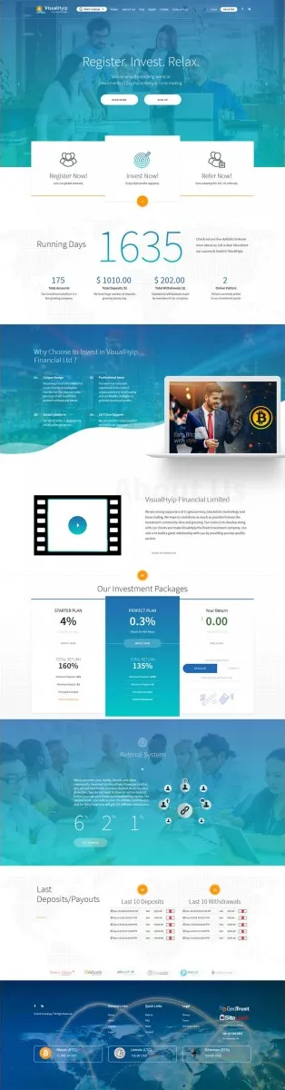 Investment Hyip Template ID - ZVPT1331 demo Page 1