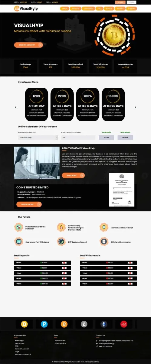 Investment Hyip Template ID - ZVPT1333 Preview
