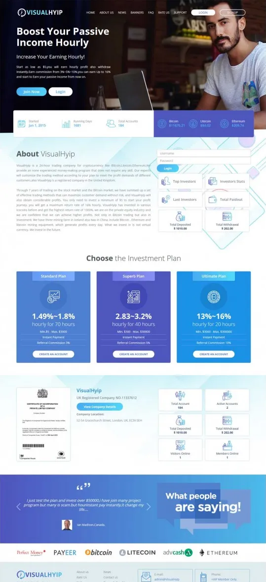 Investment Hyip Template ID - ZVPT1337 Preview