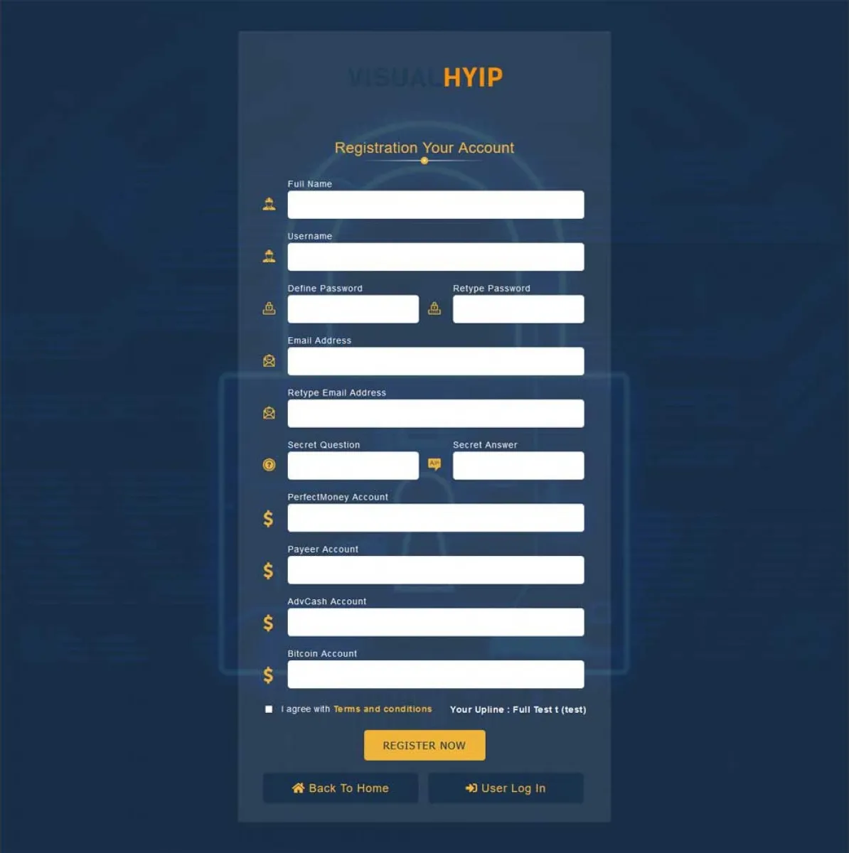 Investment Hyip Template ID - ZVPT1338 demo Page 2