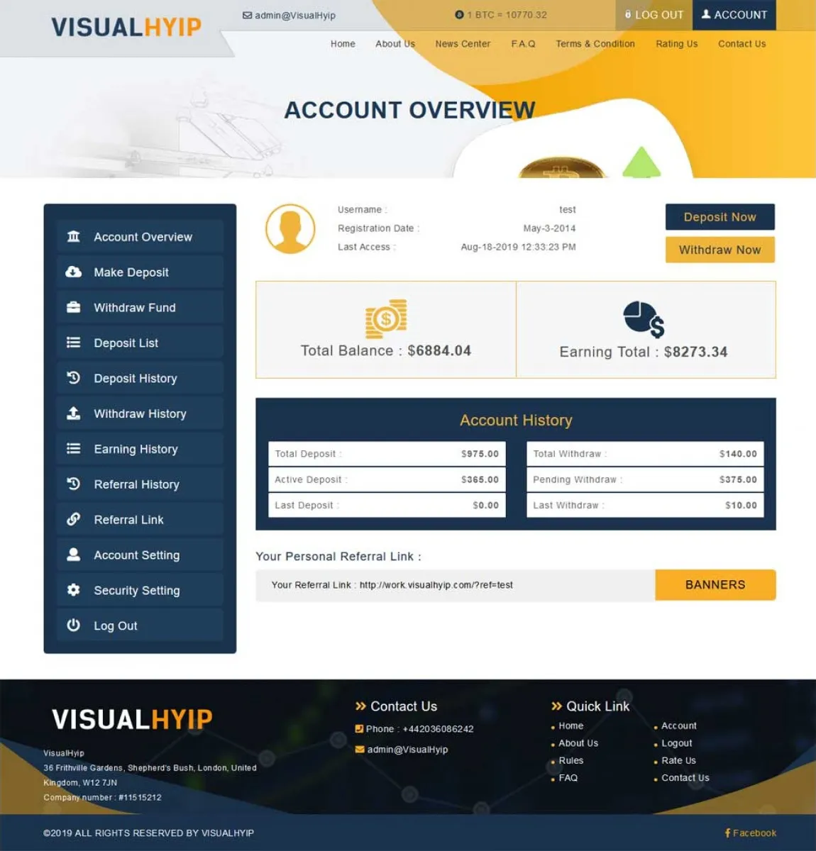 Investment Hyip Template ID - ZVPT1338 demo Page 3