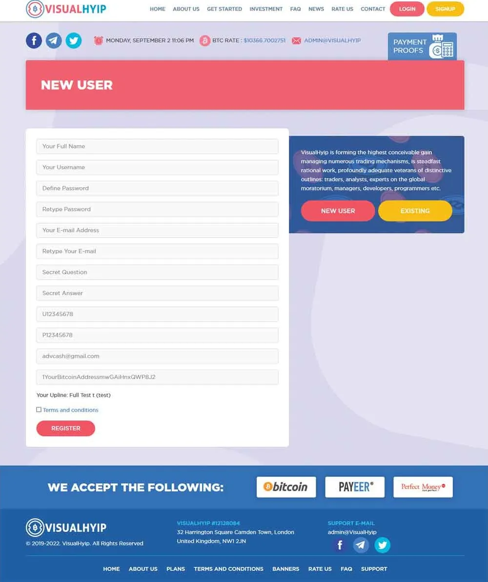 Investment Hyip Template ID - ZVPT1339 demo Page 2