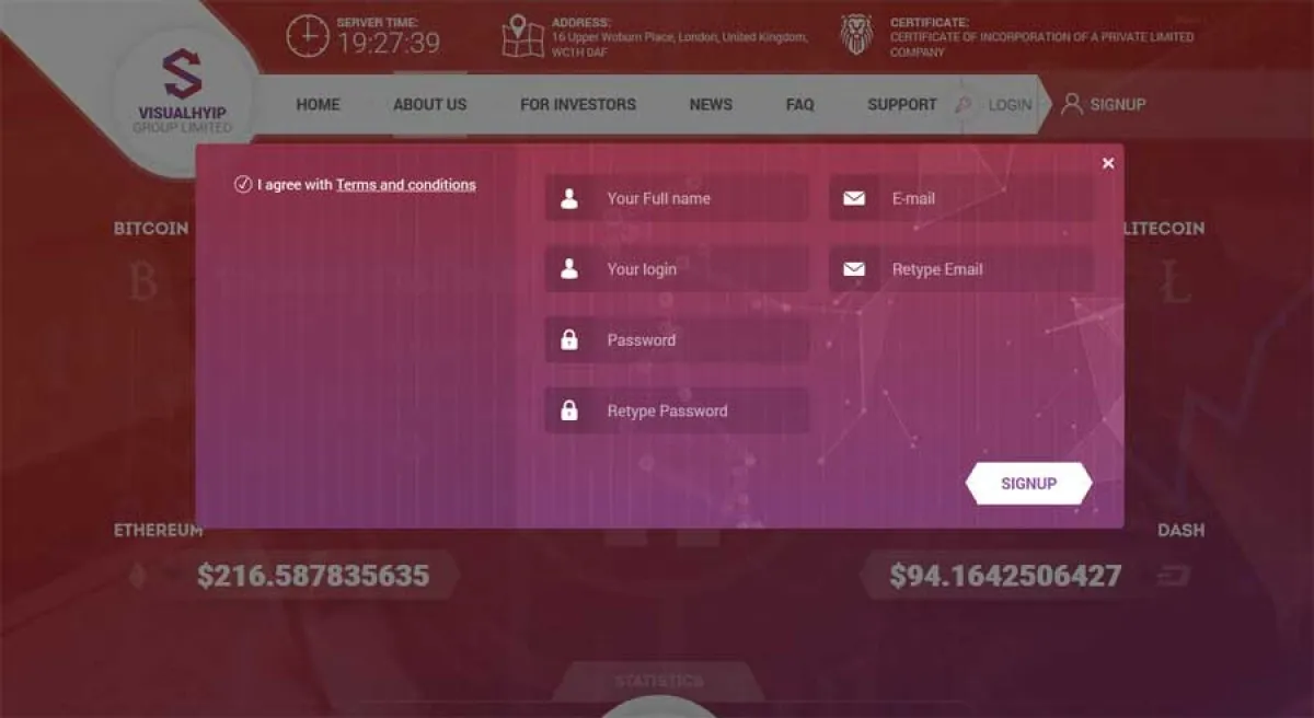 Investment Hyip Template ID - ZVPT1340 demo Page 2