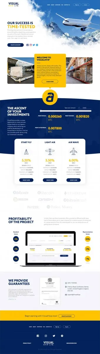 Investment Hyip Template ID - ZVPT1341 Preview