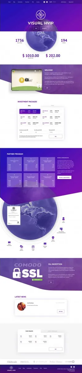 Investment Hyip Template ID - ZVPT1343 Preview